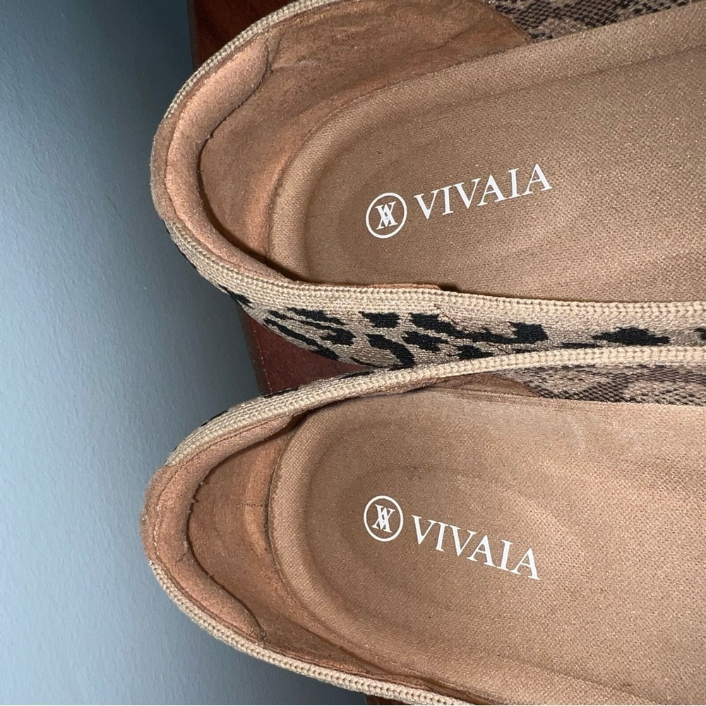 VIVAIA Leopard Print Knit Flats Square Toe Comfortable Slip On Shoes Women’s 9 - Picture 10 of 12